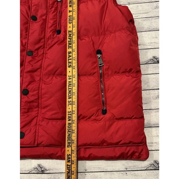 ORVIS Mens Duck Down Puffer Vest Sz L Red Button Front Zipper Pockets GUC - Picture 10 of 16
